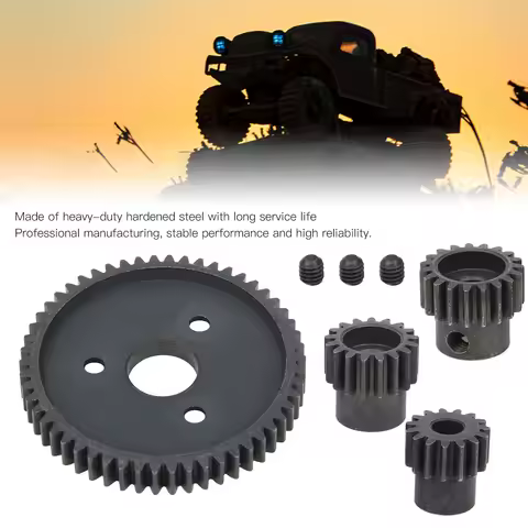 54T Hard Steel Gear RC Car 54T Hard Steel Gear with 15T/17T/19T Gear for Traxxas Slash 1/10 Model Ca