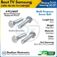 Praktis Baut Bracket Tv Samsung Seri Nu Ru Curved 43-75 Inch Uhd Smart