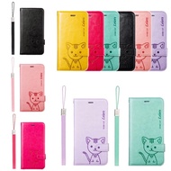 Shipped From Thailand DOMICAT Cat Flip Case For A37 A57 A39 A71 A96 5G A76 A95 5G A95 5G A94 A74 4G 