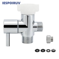 IESPOIRUV Bidet T Adapter, Chrome  Shut- Valve 3-Way T Valve, Premium Durable Solid Brass Tee Connec