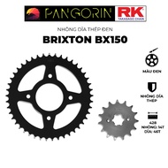 RK Takasago chain sprocket for Brixton BX150 motorbike, material: Black plated steel, Sprocket thick
