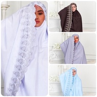 High quality set telekong sulam plain diamond cotton silk kain sejuk airanabella