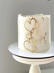 1入組鏤空亞克力材料簡約風格蛋糕裝飾,理想適合情人節甜品裝飾用品
