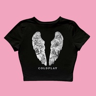 Baby Tee Coldplay Oceans Lyrics Y2k Style Crop Top Tee