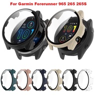 Watch Cover for Garmin Forerunner 965 265 265S Hard PC Case Tempered Glass Full Coverage Shell Frame