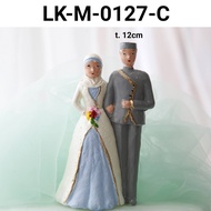 GR-LK-M-0127 Cake topper mainan lokal pengantin hijab