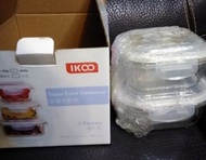 New glass food containerx3 pcs 新方型玻璃食物保鮮盒