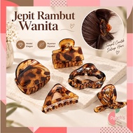 PEACHs - F6922 Leopard Hair Clip Glossy Small Leopard Hair Clip Hair Accessories/ Transparent Tiger 