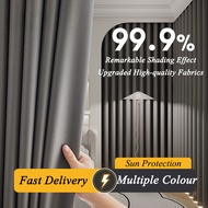 Lovhome Blackout Curtain 100% Langsir Tingkap Murah Langsir Sliding Door with Ring Ready Made