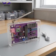 [Simhoa] Radio Frequency Radio Soldering Kit Transparent Shell DIY Radio Frequency Radio Kit Violet 