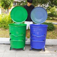 Iron Round Municipal Outdoor Iron Large Iron Bucket Trailer Bucket Lift360L Sanitation Trash Can Iro