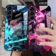 Suitable for Samsung S25Ultra Phone Case A16 Protective Case Demon Slayer Glass Case S23 New A90 Sho