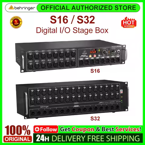 Behringer S16/S32 16/32Channel Digital Snake with Remote-controllable Midas Designed Mic Pres and AE
