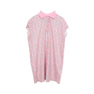 【二手】愛馬仕 HERMES 洋裝 獨木舟圖案 Polo 衫 法式袖套 全身印花 3E4512DB 棉質洋裝 女款 二手 A