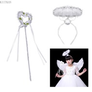 KIIK Angel Halos Headband with Angel Wand Angel Costume Angel Halloween Cosplay Costume Accessories 