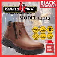 Black Hardware  Safety Shoes Men HAMMER KING Kasut Safety Boot Boots High Cut Kasut Kulit Lelaki Men