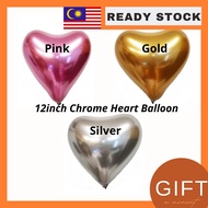 Chrome Heart shape latex balloon 12inch Atex balloon Love Balloon