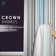 Sheer 7 Mix Crown Whisper Day Curtain / Soft-touch / Made / Home Decor Hook Eyelet (290cm-300cm)