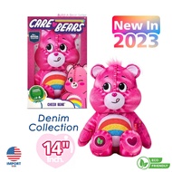 🇺🇸USA🇺🇸𝑵𝒆𝒘 𝟐𝟎𝟐𝟑♻️ Denim Bear Collection (วัสดุผ้านุ่มขนเรียบ) ตุ๊กตาแคร์แบร์ Care bear 14" 🌟มีกล่อง🌟