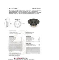 SCAN-SPEAK  10F8424G00 4寸同軸喇叭單體