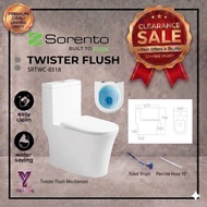 Sorento - SUPER SUMMER SALES ONE-PIECE TWISTER WATER CLOSET WC WITH FREE GIFT (SRTWC-8518) YOO LIVIN