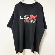 古著 Hanes LSX 短袖印花 T 卹，黑色，圓領，春夏，XL 碼