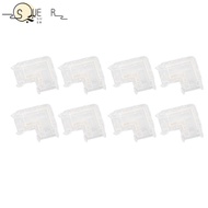SUEREN 8pcs COB Connector, Transparent COB LED Strip Light Connector, Easy Solderless 3Pin LED Conne