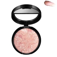Marble Baked Makeup Setting Powder, Luminous Finish  Sweatproof Conceal Foundation, 24 H No-Transfer