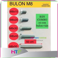 10 Sets Of Bolts + Canopy M8 | Size M8X15Mm8X20Mm8X30 Mm8X40Mm8X50Mm8X60 mm