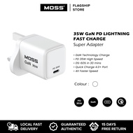MOSS 35W PD GaN Lightning Fast Charge Power Delivery USB Type C QC 4.0+ Travel Adapter Charger