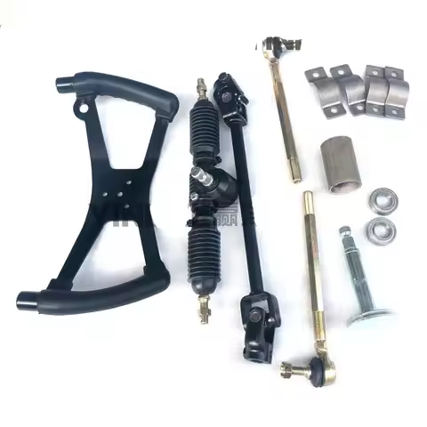 GO KART KARTING ATV UTV Buggy 320MM Steering Gear Rack Pinion U Joint Tie Rod With Steering Wheel