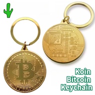 GANTUNGAN Bitcoin Keychain Golden Bitcoin Keychain Bitcoin Keychain Bitcoin Keychain/ Gold Coin