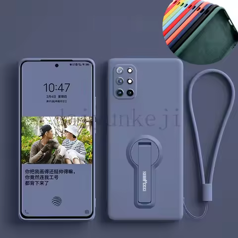 Phone Case For Oneplus 8T Oneplus8T Silicone Case KB2000 Shockproof Soft Cover Bracket With Holder S