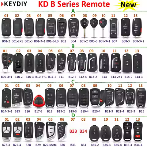 KEYDIY B Series B01 B02 B05 B11 B12 B15 B16 B18 B21 B22 B25 B27 B28 B29 B30 B33 B34 B35 B36 Remote K
