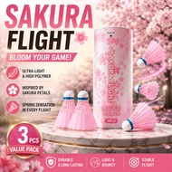3/6/12pcs SAKURA Durable Shuttlecock Stable Badminton Shuttlecocks Good Quality Shuttlecock