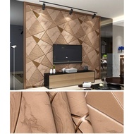 Wallpaper Sticker Dinding Motif Marmer Hitam Panjang 10M x Lebar 45cm