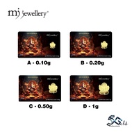 MJ Jewellery 5G Gold Collection 999.9/24K Gold Bar F49 (0.1g / 0.2g / 0.5g / 1g)