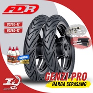 [PAKET MURAH SEPASANG] BAN FDR GENZI PRO TUBELESS (80/80-17 & 90/80-17) FDR ORIGINAL / BAN LUAR MOTO