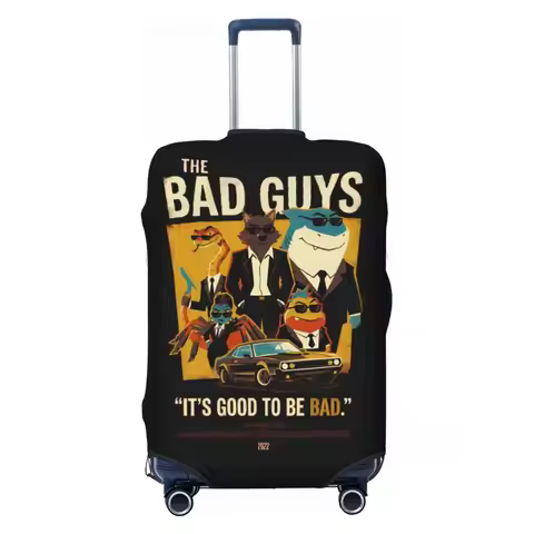 Custom Cute Bad Guys Luggage Cover Protector Dust Proof Wolf Snake Tarantula Travel Suitcase Covers