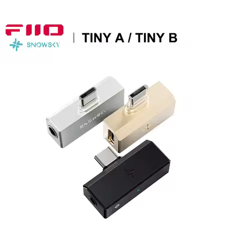 FiiO Snowsky TINY USB DAC AMP Adapter Headphone Amplifier 3.5/4.4mm/Type-C PEQ Tuning Hi-Res Audio D