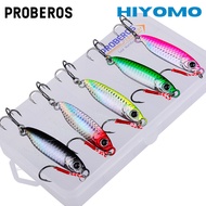 PROBEROS 5pcs Metal Jig Lure Set with Storage Box 7g 10g 15g 20g 25g 30g Micro Jig Fishing Lures Set
