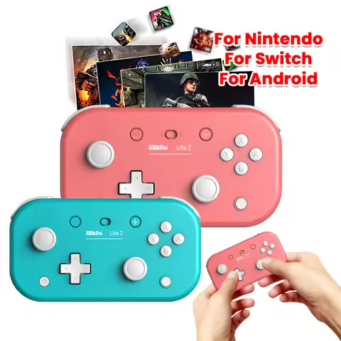 Wireless Gaming Controller for Switch 8BitDo Lite 2 BT Gamepad with Motion Controls Linear Motors Vi