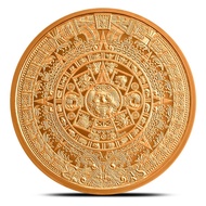 Aztec Calendar 2 oz .999 Fine Cu Copper Round Coin (Made in United States) 2oz