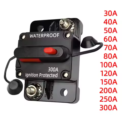 30A to 300A circuit breaker fuse reset, car stereo inline fuse holder, waterproof marine circuit bre