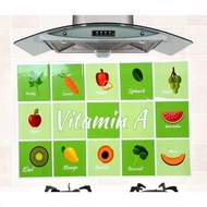 STIKER WALLPAPER DINDING DAPUR ANTI MINYAK 75 X 45 CM HIJAU VITAMIN #