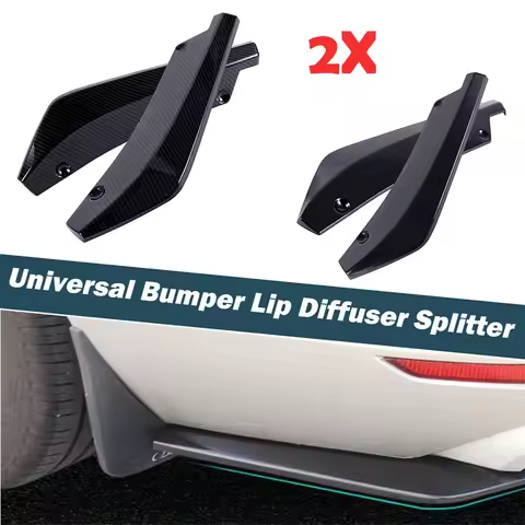 2Pcs Rear Bumper Lip Wrap Angle Splitter Spoiler Diffuser Canard Fit For BMW E90 E92 F30 F31 F32 F33