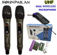 SOUNDMILAN ไมค์โครโฟน ไมค์โครโฟนไร้สาย ไมค์ลอยคู่ รุ่น M-628 UHF แท้ Wireless Microphone ไมค์ร้องเพล