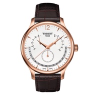 Tissot tradition Quartz fashion Brown gold pink t0636373603700 men's watches