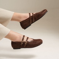 Dianable - Kyra Brown Flatshoes Women's Shoes Ballet Flats