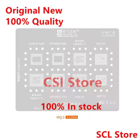 Amaoe BGA Reballing Stencil MQ3 For Snapdragon 865 SM8250 7250 SM7150 SM6150 MT6885Z CPU Tin Plantin